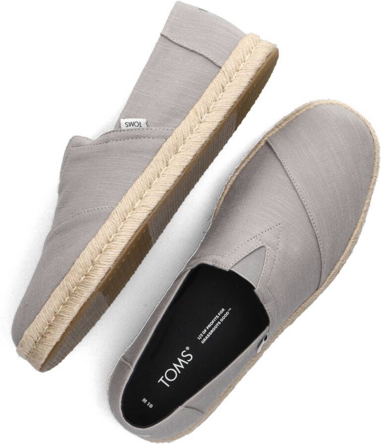 TOMS Instappers Heren Alp Rope 2.0 Maat: 47 5 Materiaal: Canvas Kleur: Grijs