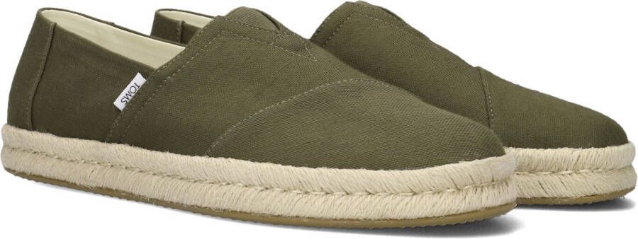 TOMS Espadrilles Dames Instappers Herenschoenen Canvas Alp Rope 2.0 canv Groen