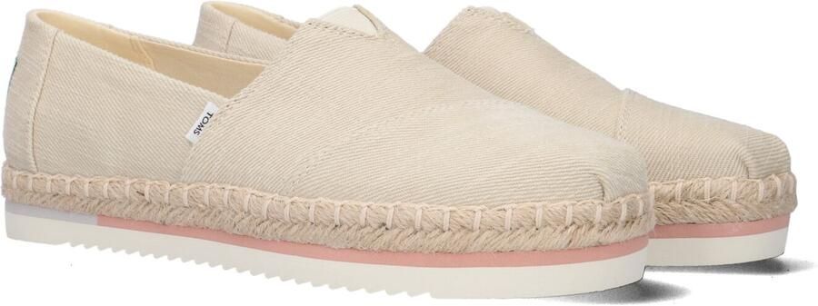TOMS Espadrilles Dames Alpargata Platform Rope Maat: 37 Materiaal: Canvas Kleur: Beige