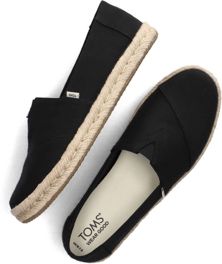 TOMS Espadrilles Dames Alpargata Rope 2.0 Maat: 38 5 Materiaal: Canvas Kleur: Zwart