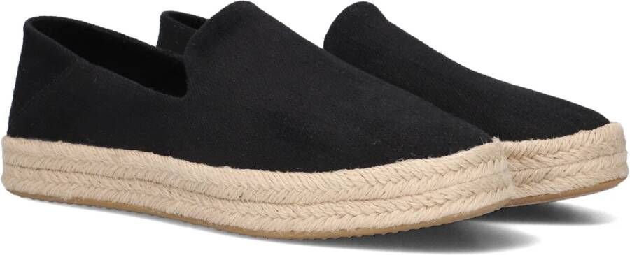 TOMS Carolina black flatform Zwart Suede Espadrilles Dames