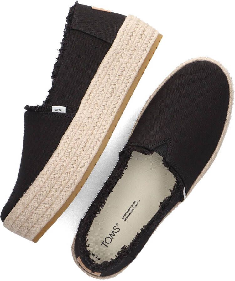 TOMS Espadrilles Dames Valencia Maat: 38 5 Materiaal: Canvas Kleur: Zwart