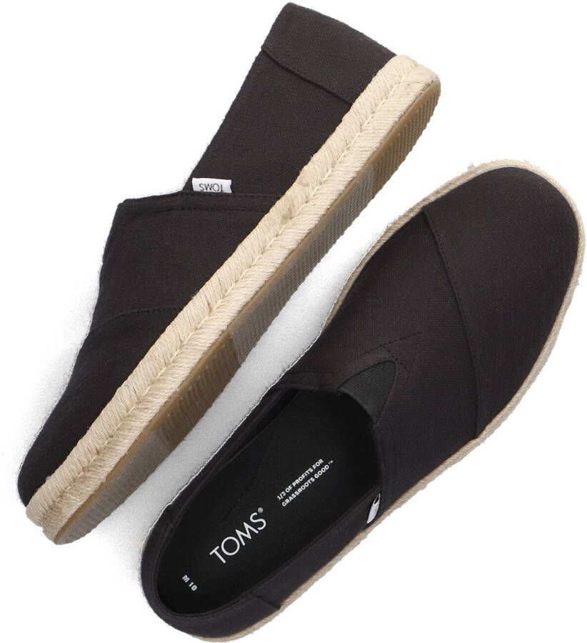 TOMS Instappers Heren Alp Rope 2.0 Maat: 43 Materiaal: Canvas Kleur: Zwart