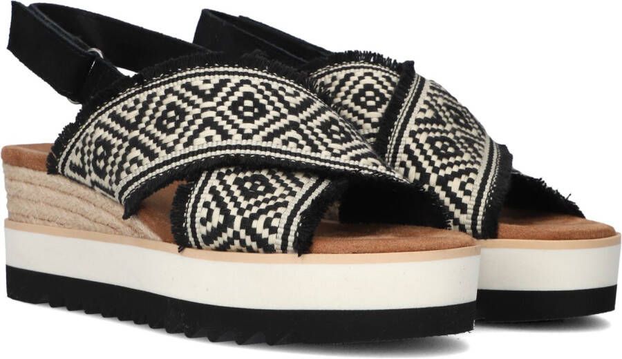 TOMS Dames Diana Crossover Maat: 38 Materiaal: Textiel Kleur: Zwart