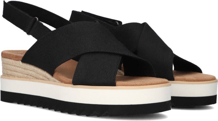 TOMS Dames Diana Crossover Maat: 38 Materiaal: Textiel Kleur: Zwart