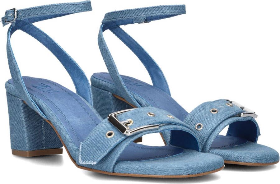 Toral Blauwe Denim Sandalen met Blokhak Blue Dames