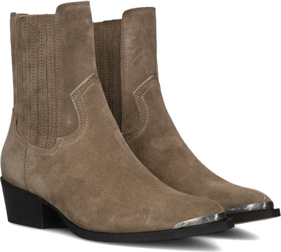 Toral Taupe Suède Enkellaarsjes Beige Dames