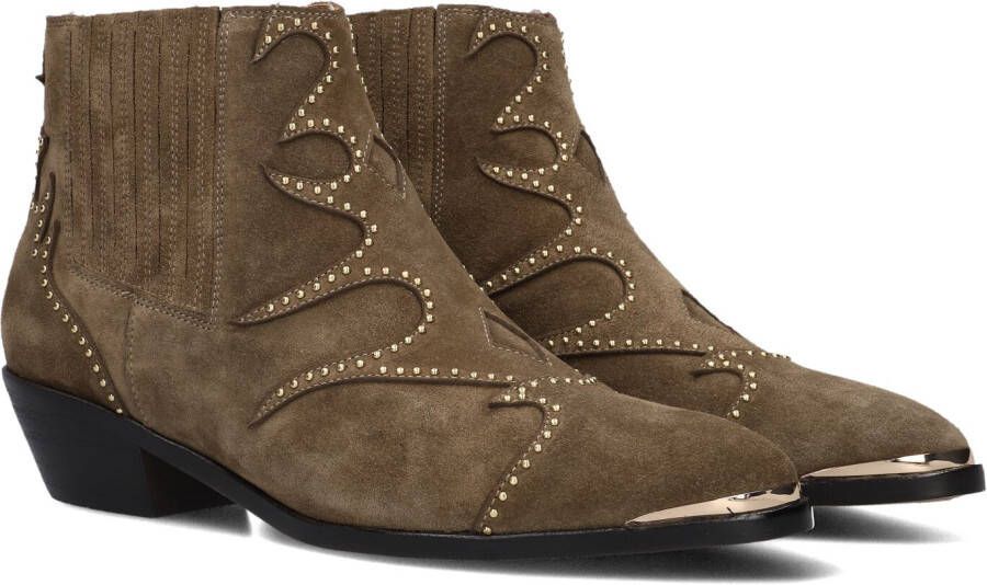 TORAL Cowboylaarzen Dames Sonia Punk Maat: 37 Materiaal: Suède Kleur: Taupe