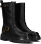 Twinset Zwarte Enkelboots met Gouden Accenten Black Dames - Thumbnail 1