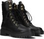 Twinset Zwarte Veterschoenen met Gouden Details Black Dames - Thumbnail 1