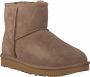 UGG Enkellaarsjes Dames Laarzen Damesschoenen Suède Classic Mini II Beige combi - Thumbnail 1