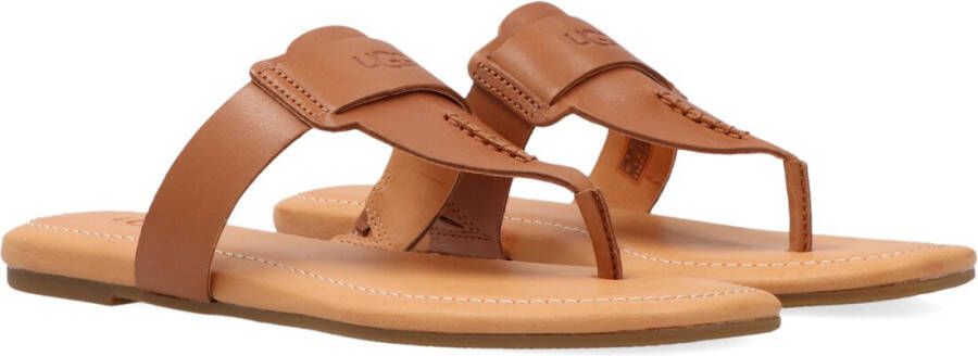 UGG Slippers Dames W Gaila Maat: 38 Materiaal: Leer Kleur: Cognac