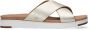 Ugg Kari Metallic Slide Sandalen voor Dames in Gold | Leder - Thumbnail 1