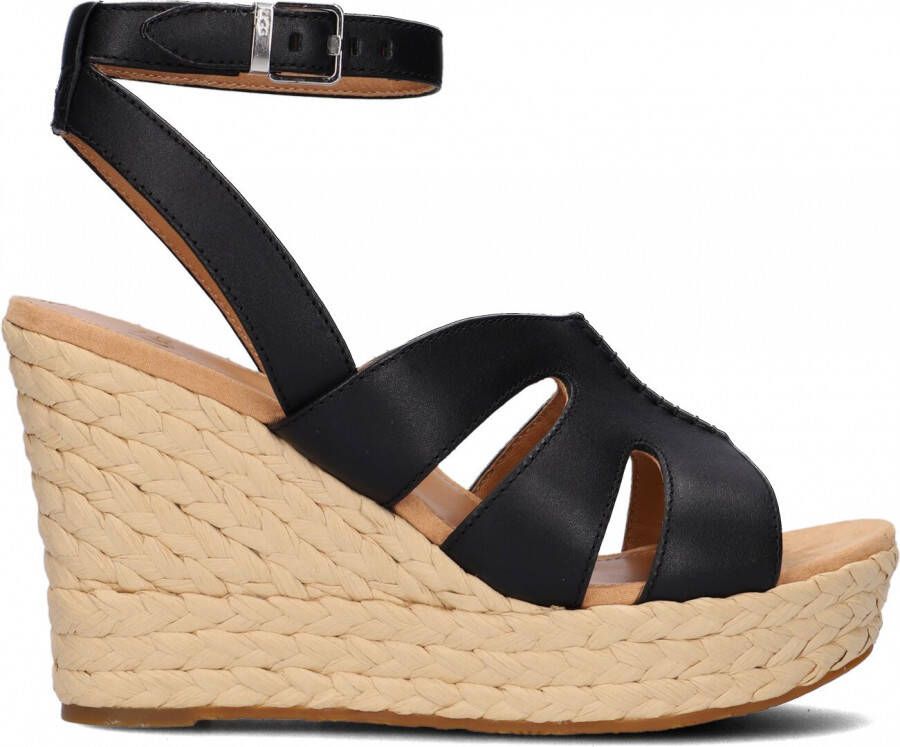 Ugg Careena Sandalen voor Dames in Black Leather