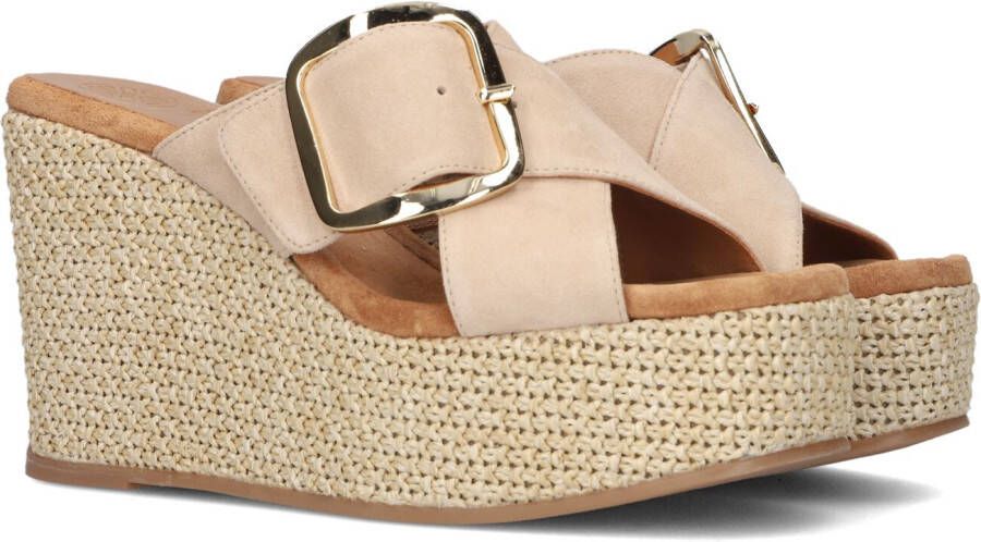 Bruin Tinten Marcelo Slippers Dames Beige