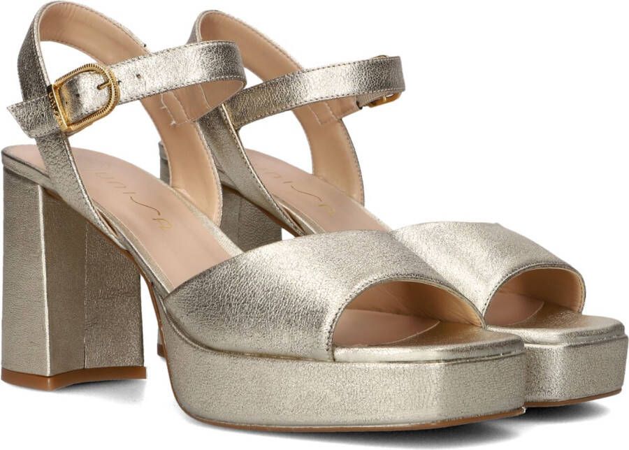 Unisa Odran sandalette van leer met metallic finish