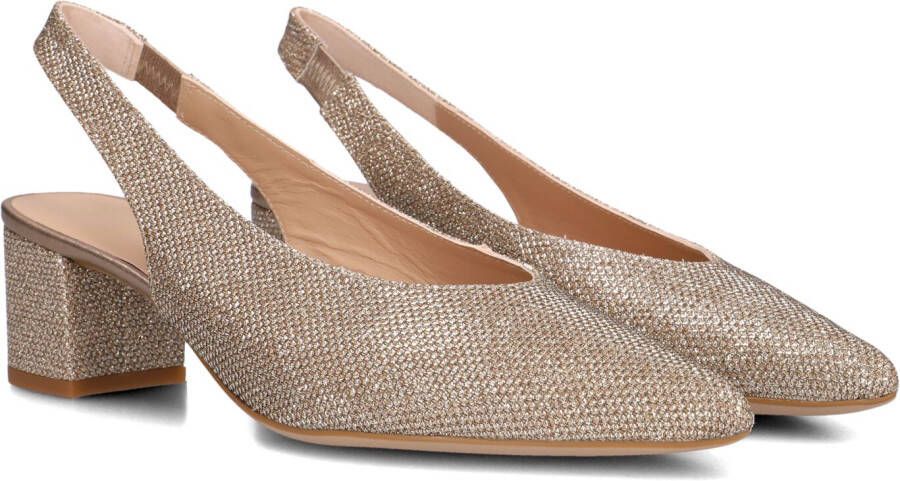 UNISA Slingbacks Dames Jensen Maat: 38 Materiaal: Textiel Kleur: Goud