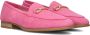 Unisa Roze Suède Loafers met Metalen Detail Pink Dames - Thumbnail 1