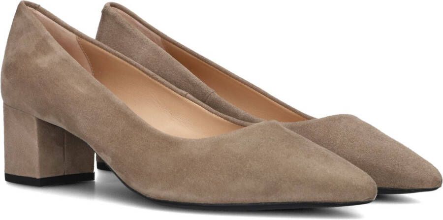 Unisa Taupe Suede Pump Hakken Beige Dames