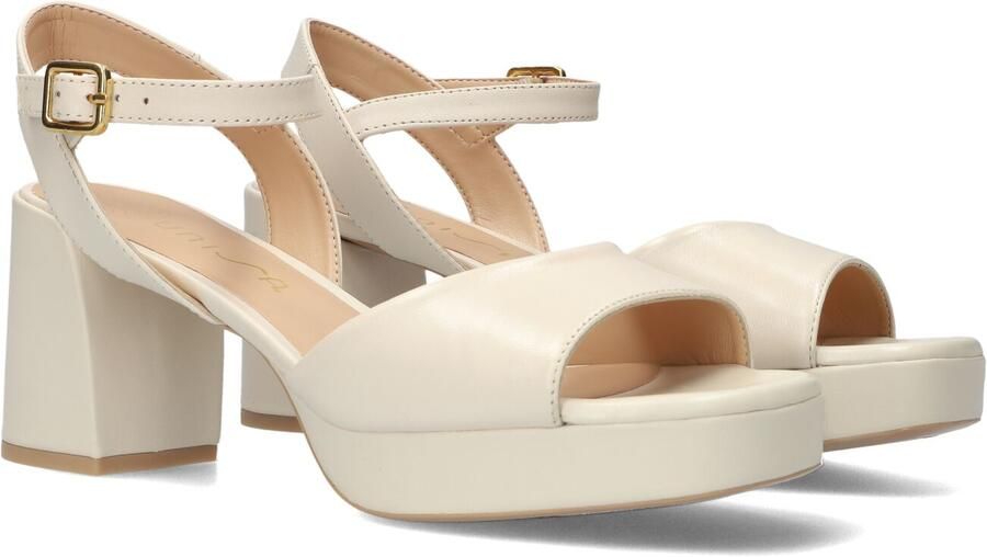 UNISA Sandalen met Hak Dames Ney Maat: 35 Materiaal: Leer Kleur: Beige