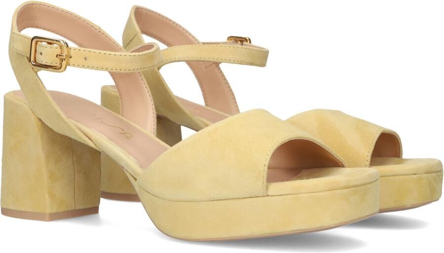UNISA Sandalen met Hak Dames Ney Maat: 40 Materiaal: Suède Kleur: Butter yellow