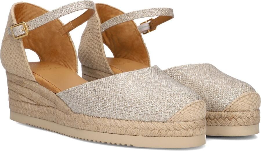 UNISA Espadrilles Dames Cisca Maat: 38 Materiaal: Leer Kleur: Goud