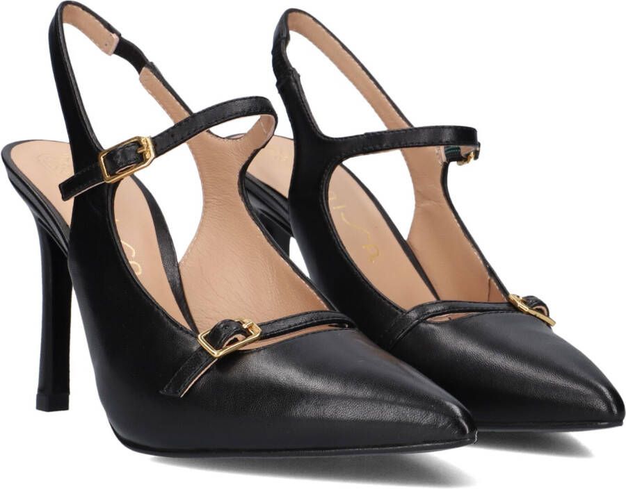 UNISA Slingbacks Dames Tulare Maat: 38 Materiaal: Leer Kleur: Zwart