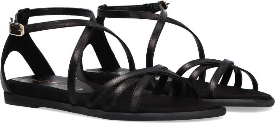 Unisa Zwarte Sandalen met Kruisbanden Black Dames