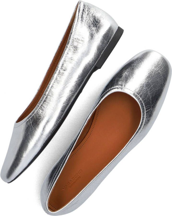 Vagabond Jolin leren ballerina | silver Zilver Leer Ballerina&apos;s Dames