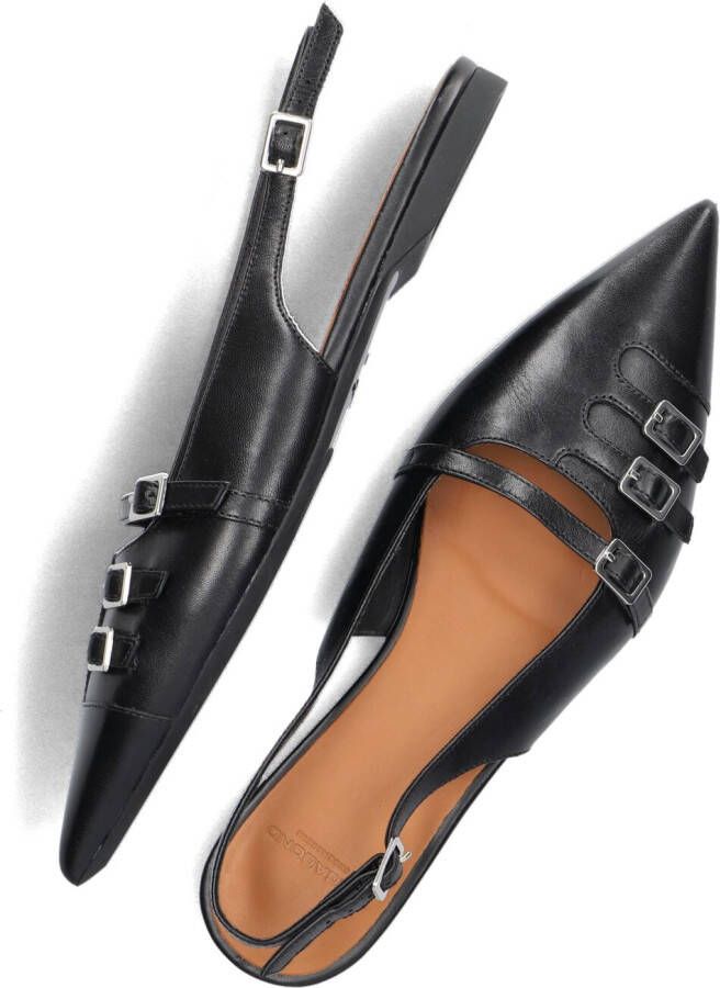 Vagabond Shoemakers Zwarte Leren Slingbacks Hermine 101 Black Dames