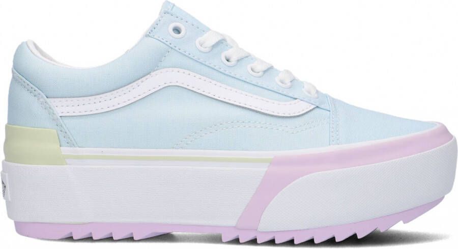 Vans Gestapelde Lage Sneaker Pastel Wit Multicolor Dames