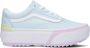 Vans Gestapelde Lage Sneaker Pastel Wit Multicolor Dames - Thumbnail 1