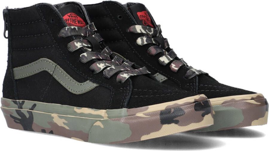 Vans Zwarte Hoge Sneaker Uy Sk8-hi Zip Camo Sidewall