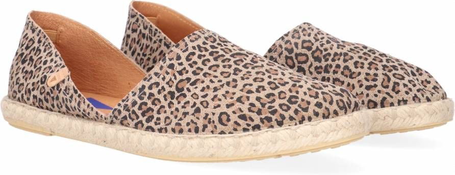 Verbenas Carmen Leopardo leren espadrilles panterprint