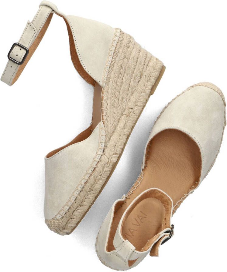 VIA VAI Espadrilles Dames Flora Braid Maat: 37 Materiaal: Leer Kleur: Beige