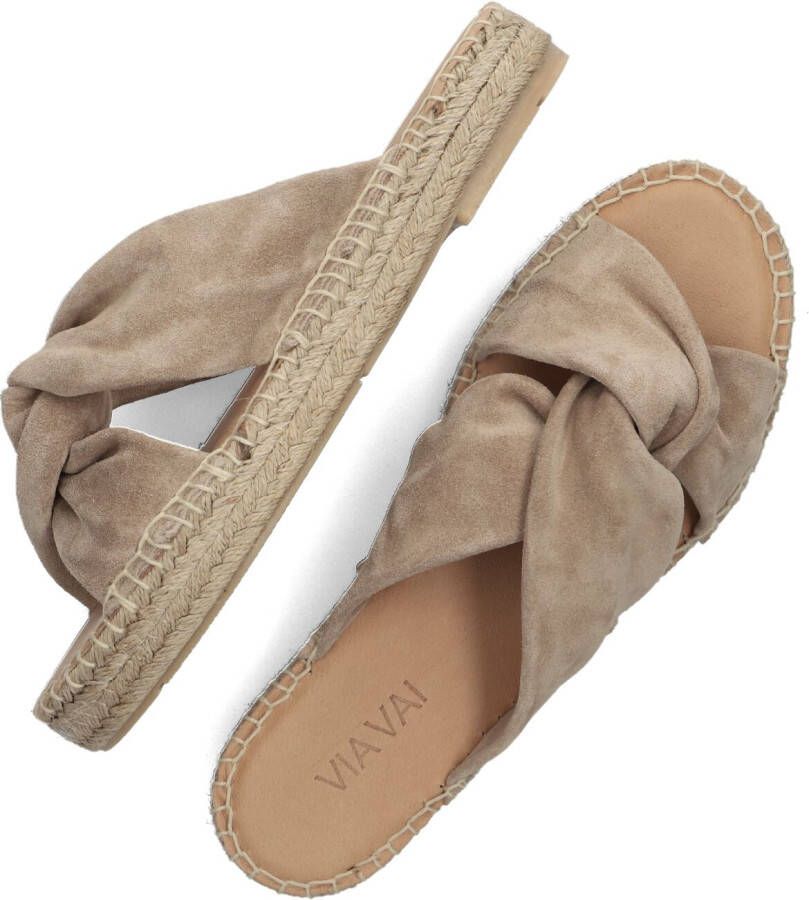 VIA VAI Slippers Dames Mondi Luz Maat: 36 Materiaal: Suède Kleur: Beige