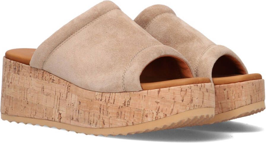 VIA VAI Slippers Dames Sissel Ryde Maat: 39 Materiaal: Suède Kleur: Camel