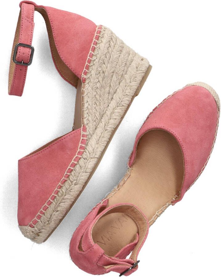 VIA VAI Espadrilles Dames Flora Braid Maat: 38 Materiaal: Leer Kleur: Roze