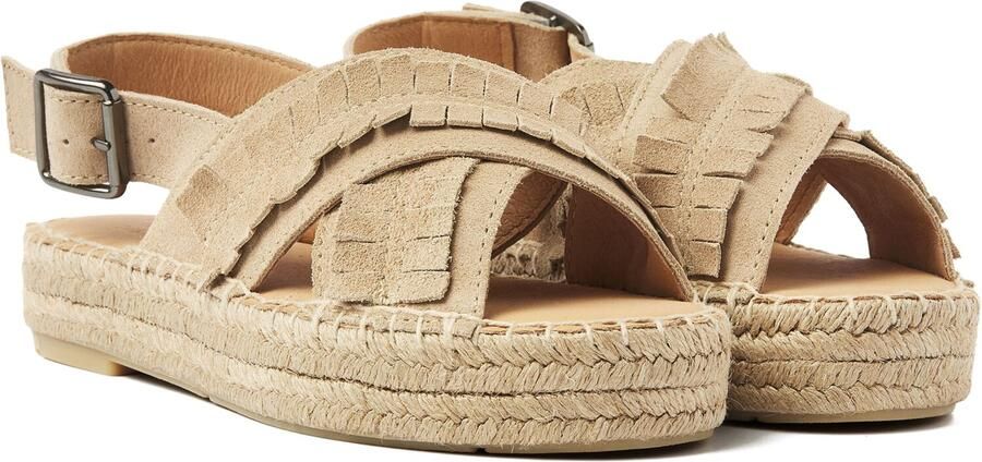 VIA VAI Sandalen met Hak Dames Mondi Noel Maat: 37 Materiaal: Suède Kleur: Beige