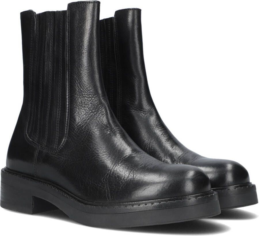 VIA VAI Zwarte Chelsea Boots Bellamy Stitch