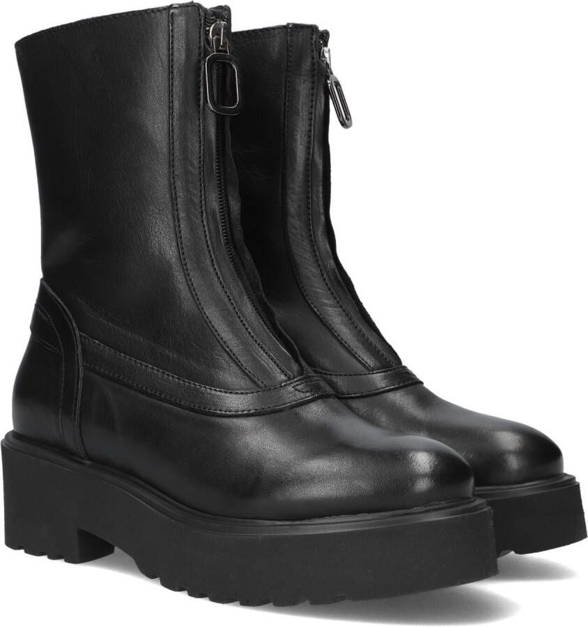 Via Vai Bobbi Strip 59019 leren enkelboots zwart