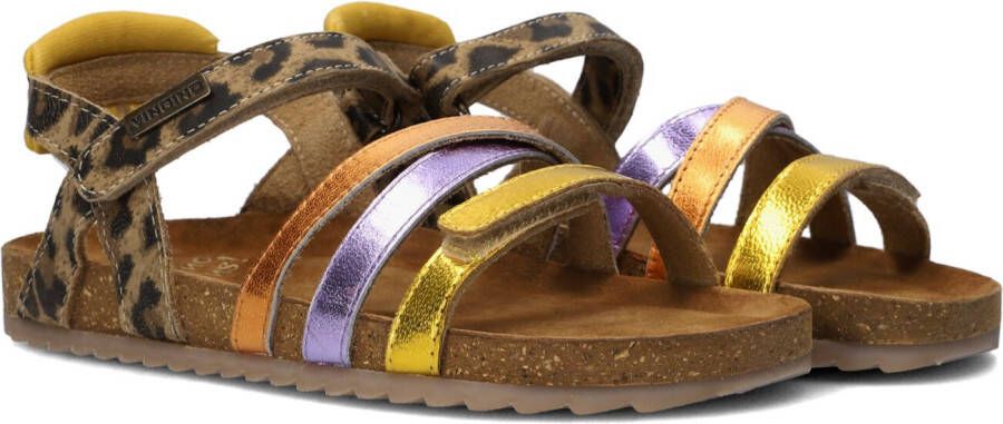 VINGINO leren sandalen bruin multi Leer Meerkleurig 28