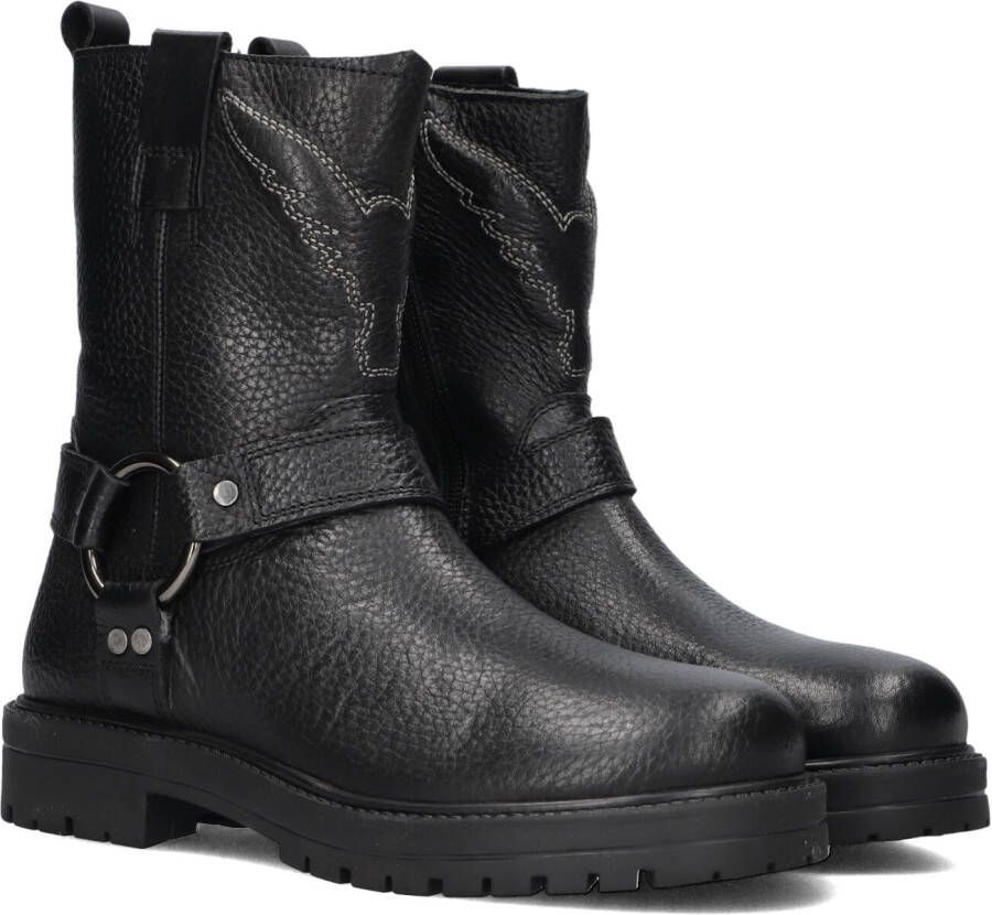 Vingino Carice Biker boots zwart Leer Dames