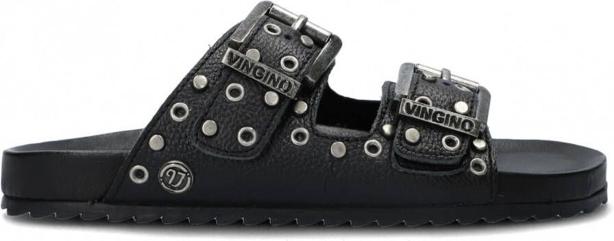 VINGINO Lizza leren slippers met studs zwart Meisjes Leer 30