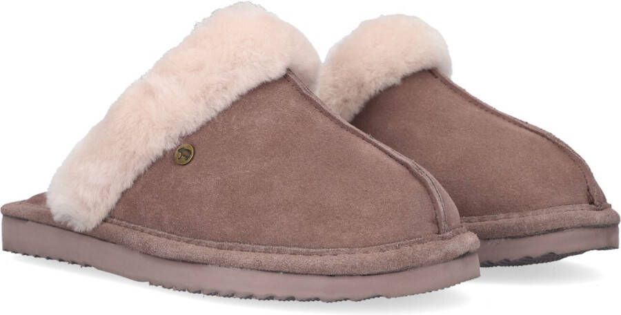 WARMBAT Pantoffels Dames Lismore Maat: 38 Materiaal: Suède Kleur: Taupe