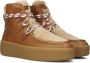 Woolrich Militaire Mid High Dames Gummi Laarzen Beige Dames - Thumbnail 1