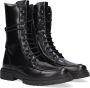 Wysh Dixie Veterboots Laarzen Met Veters Meisjes Zwart - Thumbnail 1