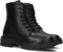 Wysh Monk-k-47 Veterboots Laarzen Met Veters Meisjes Kids Zwart - Thumbnail 1