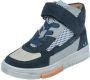 BunniesJR 224834-420 Jongens Hoge Sneakers Blauw Leer Veters - Thumbnail 2