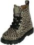 Develab 42102 lakleren veterboots met panterprint oudroze - Thumbnail 4